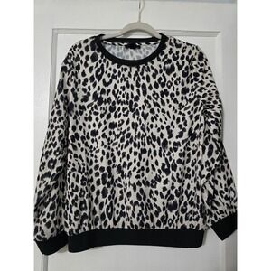 Joh Apparel Leopard Print Top Size Small